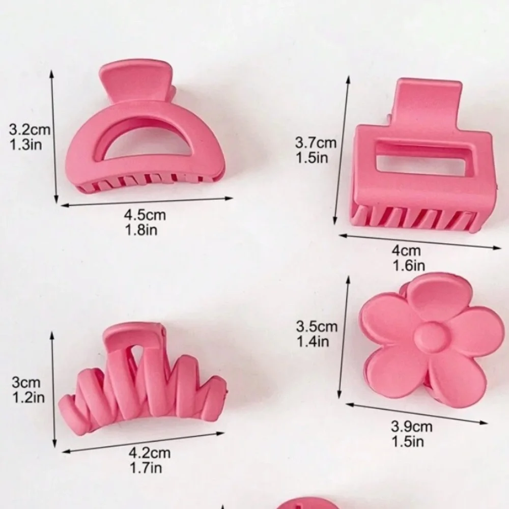 Cute Mini Pink Hair Claws For Girls Perfect For Half Ponytail Accessories